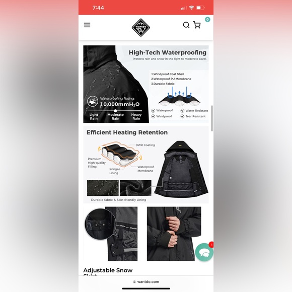 Women’s 2XL Wantdo Snow Jacket - Picture 7 of 8